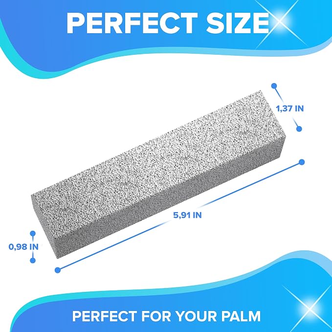 DISIWENE Pumice Cleaning Stone with Handle Toilet Bowl Cleaner Hard Water Ring Remover for Bath/Pool/Kitchen/Household Cleaning (14, 14 Pack (No Handle))