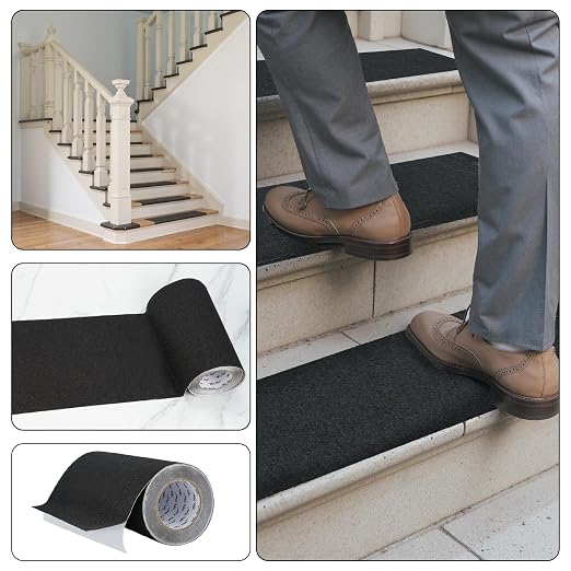 Mr. Pen- Anti Slip Traction Tape, 12" x 30', Abrasive Adhesive for Stairs, Tread Steps, Ramps, Porches, Ladders & Decks, Waterproof Non-Skid Grip Tape for Indoor/Outdoor Use