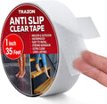 Grip Tape - Heavy Duty Anti Slip Tape Clear Outdoor/Indoor 1In*35Ft, Non Slip Roll/Stickers Easy to Cut Waterproof for Bathtub, Shower Floor, Pool, Stairs Safety Non Skid, Comfortable for Bare Foot