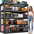 Garage Shelving-3000 lbs 5 Tier Storage Shelves, Adjustable Heavy Duty Metal Shelving Unit and Storage Large Wire Rack, Utility Steel Shelf for Warehouse Industrial Pantry Basement 71"x46"x18"