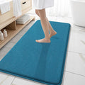 OLANLY Thick Memory Foam Bathroom Runner Rugs 47x20, Extra Soft Absorbent Long Bath Mats, Quick Dry, Non-Slip, Machine Washable Mats for Bathroom, Tub and Shower, Home Decor Accessories, Peacock Blue
