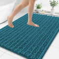 Smiry Bathroom Rugs Mat 48x32, Extra Soft Absorbent Chenille Bath Rugs, Non Slip Rubber Backing Machine Washable Quick Dry Bath Mats for Bathroom Floor, Tub, Shower, Home Decor Accessories, Lake Blue