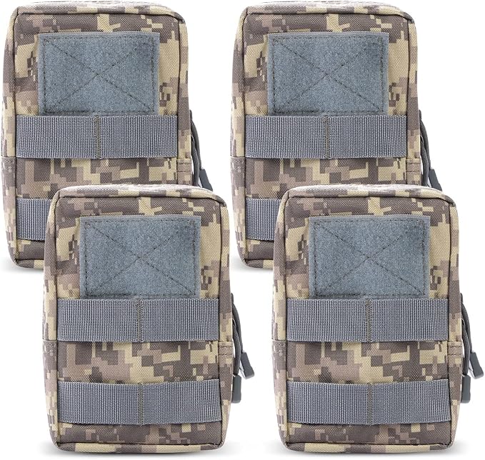 4-Pack Molle Pouch Tactical Molle Pouches Compact Utility EDC Waist Bag Pack