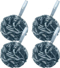 AmazerBath Bath Shower Loofah Sponge 75g/PCS Bath Sponges for Men Exfoliating - Set of 4 Indigo, Large