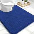 OLANLY Toilet Rugs U-Shaped 24x20, Extra Soft Absorbent Chenille Contour Bathroom Rugs for Toilet, Dry Quickly, Machine Washable, Non-Slip Bath Mat, Royal Blue