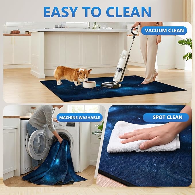 Office Chair Mat for Hardwood Floor&Tile Floor,36"x48" Heavy Duty Desk Chair Mat for Hard Floors,Under Desk Rug for Rolling Computer Chair,Anti Slip,Low Pile Carpet Floor-Starry Blue
