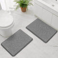 Bcoimo Bathroom Rug Set, Chenille Bathroom Rugs, Absorbent Non Slip Plush Bath Mats, Machine Washable Fast Drying Floor Mats for Tub, Shower, Sink, Vanity