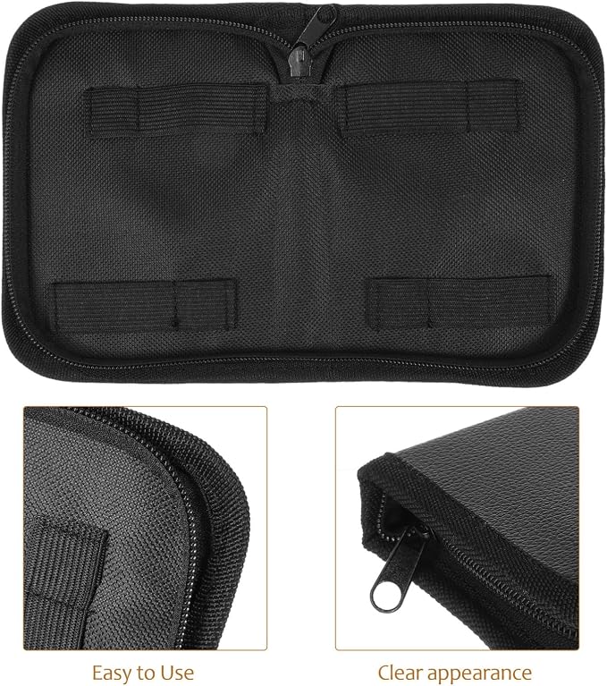 SHINEOFI Black and Zipper with Smooth Oxford Bag for Cloth Tool Organizer Operation Protection, Compact Utility Travel and Craft Making