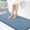 OLANLY Thick Memory Foam Large Bathroom Rugs 50x30, Extra Soft Absorbent Bath Rug, Quick Dry Bath Mat, Non-Slip, Machine Washable Mats for Bathroom, Tub and Shower, Home Decor Accessories, Airy Blue