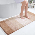 OLANLY Bathroom Runner Rugs Mat 47x20, Extra Soft Absorbent Microfiber Bath Rugs, Rubber Backing, Quick Dry, Washable Long Bath Mats for Bathroom Floor, Tub and Shower, Home Decor Accessories, Beige