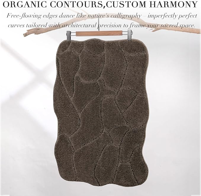 BSICPRO Bathroom Rugs, 32x20 Inches Bath Mats Non Slip, Extra Soft Absorbent Microfiber Shower Bath Rugs Mats Carpet for Bathroom Floor Decor, Machine Washable (Latte)