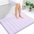 OLANLY Memory Foam Bath Mat 40x32, Super Soft Absorbent Bathroom Rugs, Quick Dry, Machine Washable Shower Floor Rugs, Bathmat Carpet, Bathroom Home Decor Accessories, Lavender