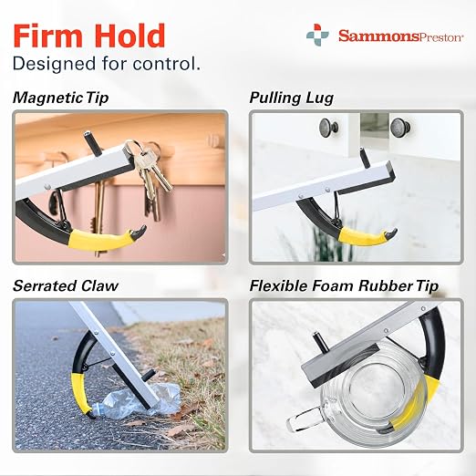 Sammons Preston Reacher, Standard, 26", Grabber Reacher Tool, Lightweight Trash Picker Grabber & Garden Nabber, Handy Aluminum Picker Up Tool & Reaching Claw, Portable Reaching Assist & Dressing Tool