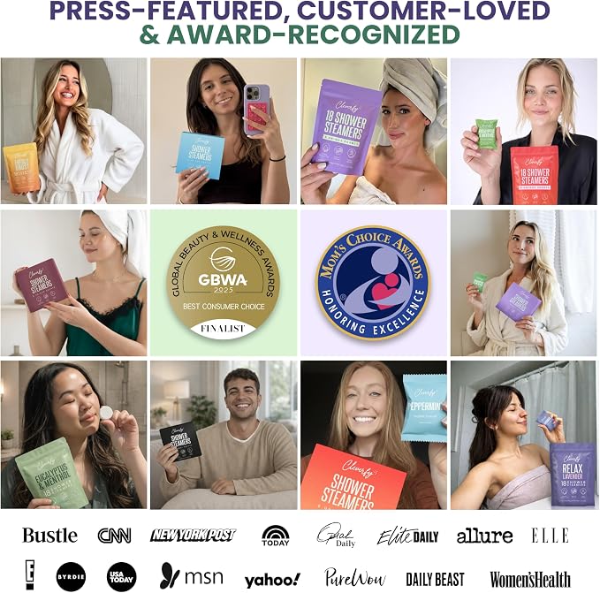 Cleverfy Lavender Shower Steamers Aromatherapy - Birthday Gifts for Women, Mom, Wife, Grandma, Her, Best Friend, Daughter, Sister, Teens & Girlfriend - 18 Tablets