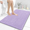 OLANLY Bathroom Rug Mat 36x24, Thick Soft and Absorbent Chenille Bath Mat, Non-Slip Rubber Backing, Machine Washable Quick Dry Bath Rugs for Tub Shower Floor, Home Decor Accessories, Lavender