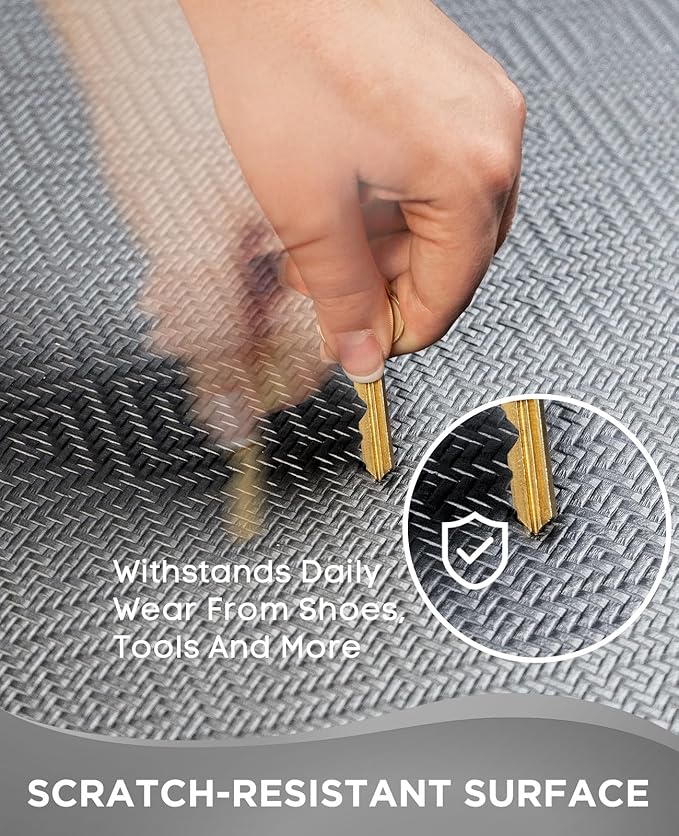Ophanie Kitchen mats for Floor, 3/4 inch Thick, Kitchen Rugs, 20x39 Anti Fatigue Standing Cushioned Mat, Waterproof, Comfort Ergonomic mat for Office, Home, Sink, Grey Non-Slip Bottom