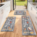 Yamaziot Anti Fatigue Kitchen Rug Set of 3, Non-Slip Waterproof Farmhouse Cushioned Comfort Standing Floor Mat for Kitchen, Office, Sink, Laundry