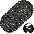 Vannokor Bathtub Mats for Bathroom 27x14 Inch, Bath Mat for Tub Feels Great on Tired Feet, Friendly Machine Washable Shower Tub Mats with 167 Big Suction Cups, Shower Mat, Bath Tub Mat, Black