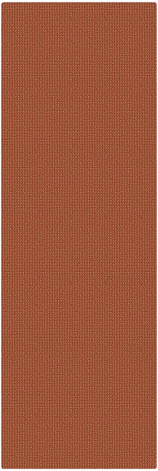 KOZYFLY Runners for Hallways 2x6 ft Washable Kitchen Runner Non Slip Rubber Backed Hall Runners Cotton Entryway Runner Rugs Floor Indoor Backdoor Bedroom Kitchen, Burnt Orange/Tan