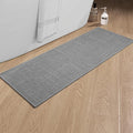 chakme Bathroom Rugs Mat 47x17, Ultra Thin Non Slip Bath Mat Runner Quick Dry Absorbent Bath Mat for Bathroom Floor, (Dark Grey, 47"x17")