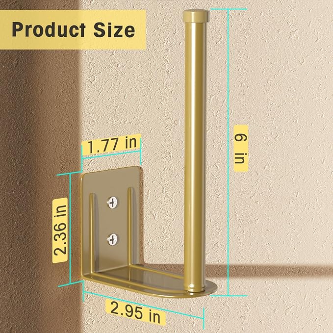 Durmmur 2 Pack Hat Racks for Baseball Caps, Stainless Steel Hat Organizer for Baseball Cap, Hat Holder Storage Organizer, Hat Hanger Strong Adhesive/Wall Drilled for Door, Bedroom, Closet(Gold 6 in)