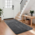 Ophanie Runner Rug for Hallway, 3x6 Washable Non-Slip Fluffy Soft Bedside Rugs, Bedroom Living Room Shaggy Carpet for Kids Girls Boys Dorm Nursery Home Decor Aesthetic, Grey