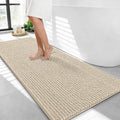 OLANLY Thick Bathroom Runner Rugs 44x24, Extra Soft Absorbent Chenille Bath Rugs, Rubber Backing, Machine Wash Dry, Long Bath Mats for Bathroom Floor, Tub and Shower, Home Decor Accessories, Sand