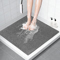 ZOESOE Square Shower Mat Non Slip: 36x36 Inch Large Shower Mats for Inside Shower with Drain Hole in Center, Super Soft PVC Loofah Massage Shower Stall Mat, Anti Slip Shower Floor Mat, Quick Drying