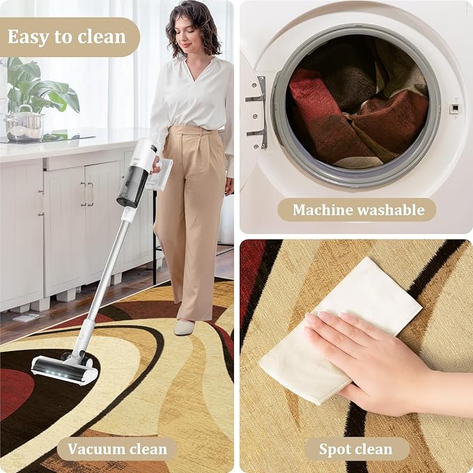 Office Chair Mat for Hardwood Floor, 72"x48" Easy Glide Computer Desk Mat Protector for Rolling Chair Under Desk Rug Nonslip Backing, Machine Wash, (Modern)