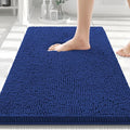 Smiry Luxury Chenille Bathroom Rugs 30x20, Extra Soft and Absorbent Shaggy Bath Mat, Machine Washable, Non-Slip Plush Carpet Runner for Tub, Shower, and Floor, Home Decor Accessories, Royal Blue