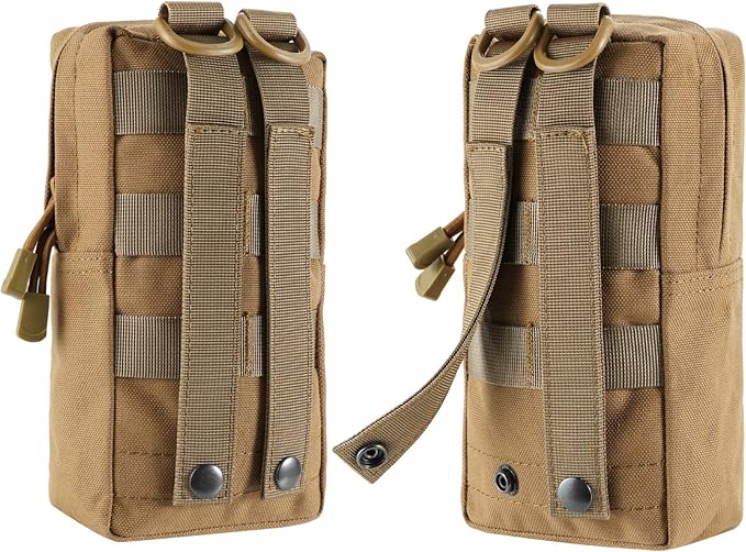 FRTKK 2 Pack Molle Pouches - Tactical Compact Water-Resistant EDC Pouch Bag Small Utility Pouch
