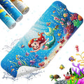 XIYUNTE Baby Bath Mat for Tub Non Slip Kids Bath Mat - 40''x16'' Extra Long Cartoon Turtle Baby Bath Tub Mat Eco-Friendly Toddler Bath Mats with Suction Cups & Drain Holes, Easy to Clean & Easy Drying