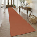 KOZYFLY Orange 3x20 Runners Rugs for Hallway, Extra Long Washable Runner Rug, Woven Non Slip Kitchen Runner, Cotton Entryway Rug, Floor Carpet for Entry, Aisle, Hall, Burnt Orange/Tan