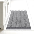 Bcoimo 24"×17" Chenille Bath Mat – Non-Slip with Backing Bath Rug Ultra-Absorbent and Machine Washable Bathroom Mat Quick-Dry Design. Ideal for Bathroom and Tub Areas