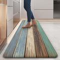 MAYHMYO Kitchen Rug Anti Fatigue Kitchen Mat Cushioned Farmhouse Kitchen Rugs Non Skid Waterproof Kitchen Rugs and Mats Retro Rustic Wood Texture Kitchen Mats for Floor Laundry Standing Desk Sink
