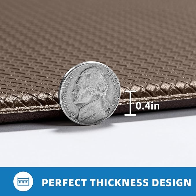 Kitchen Mats for Floor - 17"x59" Anti Fatigue Mats for Kitchen Floor - Non Slip Cushioned Rugs for Standing - Brown