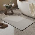 Mecko Bath Mat Rug, Ultra Thin Bathroom Rug -Rubber Non-Slip Quick Dry Absorbent Bath Mat Fit Under Door, Faux Suede Surface Bathroom Floor Mats for Bath, Shower, or Sink (Light Grey,20"x32")