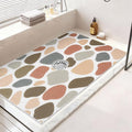 Non Slip Shower Mat: 32x24 Inch Extra Large Shower Mats for Inside Shower with Drain Hole in Middle - Soft PVC Loofah Anti Slip Shower Floor Mat for Standing and Walk-in Shower, Quick Drying