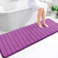OLANLY Memory Foam Long Bathroom Rugs Runner 70x24, Super Soft Absorbent Bath Mat, Quick Dry, Machine Washable Shower Floor Rugs, Bathmat Carpet, Bathroom Home Decor Accessories, Purple