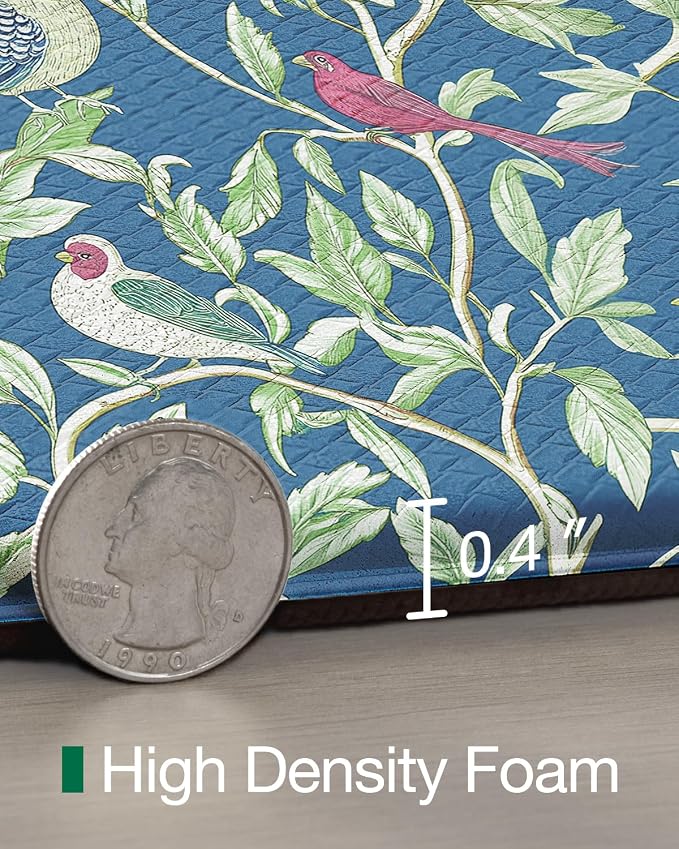 LUMI Anti-Fatigue Kitchen Floor Mats Set of 2,Cushioned Comfort Standing Rug Waterproof 2PCS, Non-Slip Ergonomic Foam Runner for Sink, Laundry, Office & Home,17x29+17x59,