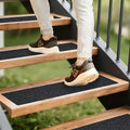 LifeGrip Anti Slip Traction Treads (10-Pack), 4 inch X 30 inch, Best Grip Tape Grit Non Slip, Outdoor Non Skid Tape, High Traction Friction Abrasive Adhesive for Stairs Step, Black (4" X 30" X 10P)
