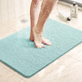 LuxStep Shower Mat Bathtub Mat,24x16 inch, Non-Slip Bath Mat with Drain, Quick Drying PVC Loofah Bathmat for Tub,Shower,Bathroom (Phthalate Free,Green)