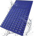 BEMISO Shower Mat Non Slip Bathtub Mat with Suction Cups and Drain Holes 27.5 x15.7 Inch Bath Mat for Tub & Shower.Easy Dry,Easy to Cut,Eco-Friendly (Navy Blue, 27.5 X 15.7 Inch)