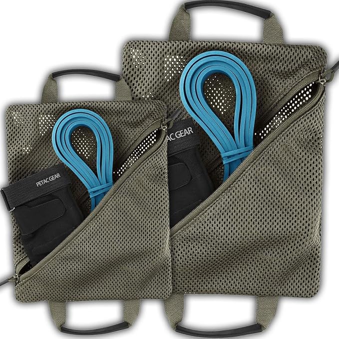 PETAC GEAR Tactical Storage Mesh Pouch Set,Insert Modular Utility Admin Pockets,Travel Organizer EDC Bag