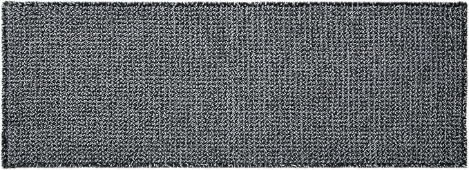 TYUU Black and White Bathroom Rugs, Waffle Runner Rug Bathroom Non Slip Washable Long Super Absorbent Quick Dry Boho Farmhouse Bath Decor, 60"x24" Black and White