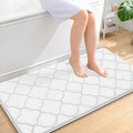 OLANLY Memory Foam Bath Mat Rug 44x24, Ultra Soft and Absorbent Bathroom Rugs, Non-Slip, Comfortable, Machine Washable Bath Carpet for Bathroom Floor, Tub, Shower and Home Decor Accessories, White