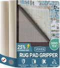 Veken 9x12 Ft Rug Pad Gripper for Hardwood Floors, Non Slip Rug Pads for Area Rugs, Thick Rug Grippers for Tile Floors, Under Carpet Anti Skid Mat, Keep Your Rugs Safe and in Place