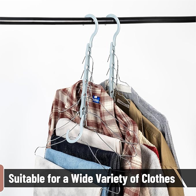 Mr. Pen- Space Saving Hangers, 16 pcs, 360° Rotating Hooks, Magic Cascading Hanger Organizer with 5 Enclosed Slots, Closet Organizers and Storage for Clothes, College Dorm Room Essentials