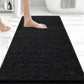Bcoimo 44x24 Chenille Bath Mat – Non-Slip with Backing Bath Rug Ultra-Absorbent and Machine Washable Bathroom Mat Quick-Dry Design. Ideal for Bathroom Shower and Tub Areas