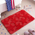 Capoda 1 Pcs Patriotic Bathroom Rug 20 x 30 Inch 4th of July Star Bath Mat Non-Slip Soft Microfiber 4th of July Shower Rug for Independence Day Home Kitchen Bathroom Entrance Decor(Star, Red)